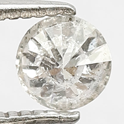 Round Brilliant cut 0.45 CT Natural Diamond 4.7 MM Gray Black Loose Salt and Pepper Diamond