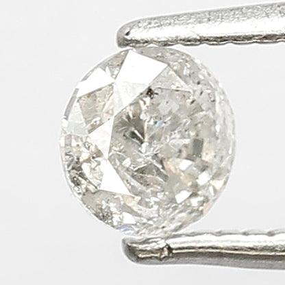 Round Brilliant cut 0.45 CT Natural Diamond 4.7 MM Gray Black Loose Salt and Pepper Diamond