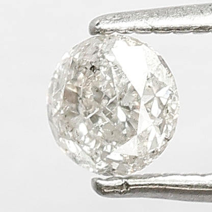 Round Brilliant cut 0.45 CT Natural Diamond 4.7 MM Gray Black Loose Salt and Pepper Diamond