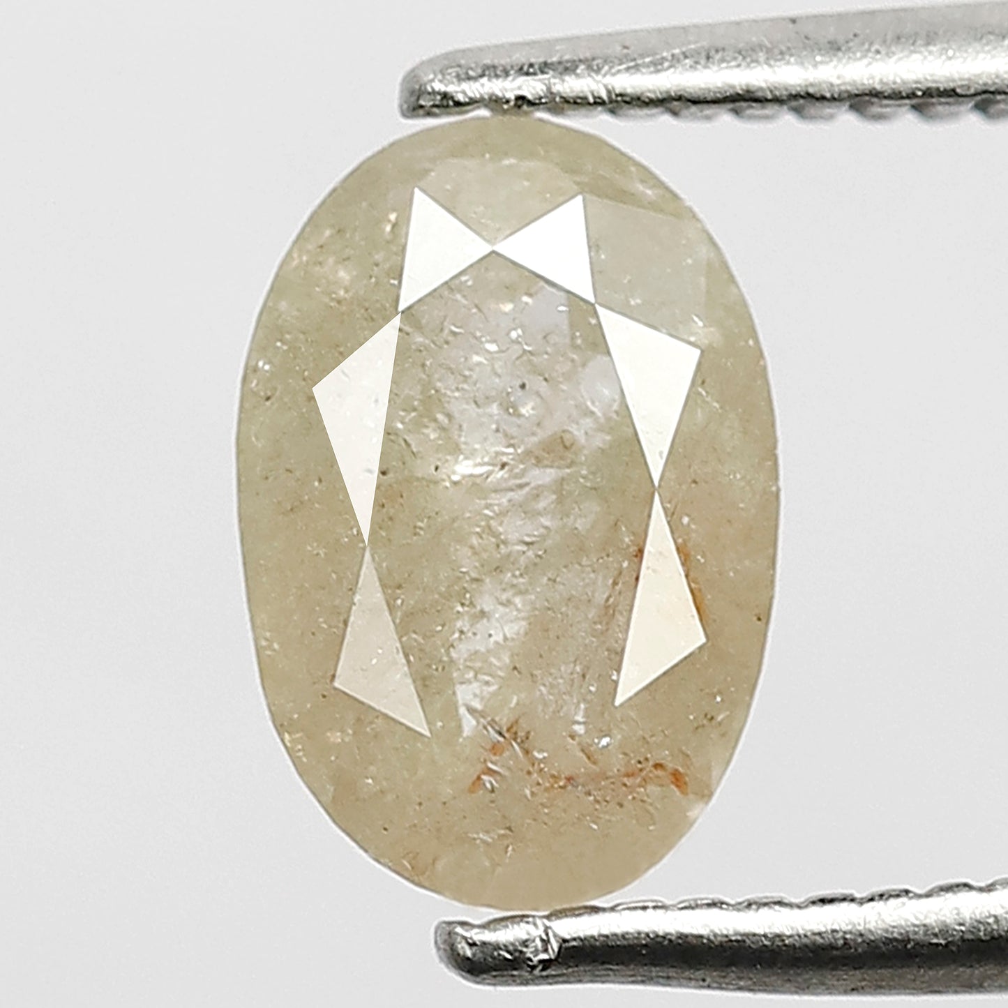 1.08 Ct Oval Natural Light Yellow Rustic Diamond | Conflict Free Loose Diamond for Wedding Ring