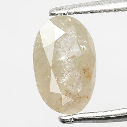 1.08 Ct Oval Natural Light Yellow Rustic Diamond | Conflict Free Loose Diamond for Wedding Ring