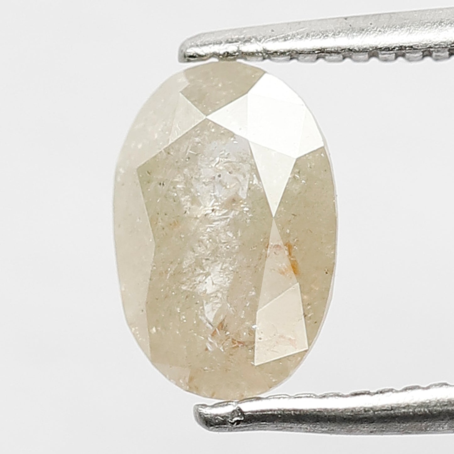 1.08 Ct Oval Natural Light Yellow Rustic Diamond | Conflict Free Loose Diamond for Wedding Ring