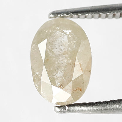 1.08 Ct Oval Natural Light Yellow Rustic Diamond | Conflict Free Loose Diamond for Wedding Ring