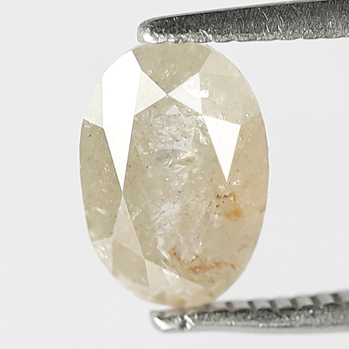1.08 Ct Oval Natural Light Yellow Rustic Diamond | Conflict Free Loose Diamond for Wedding Ring