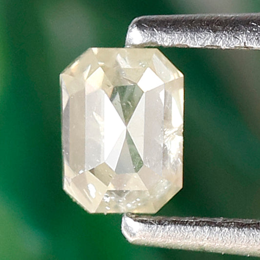 Natural Emerald Shape 0.30 CT Light Yellow Ethical Loose Salt and Pepper Diamond For Engagement Ring