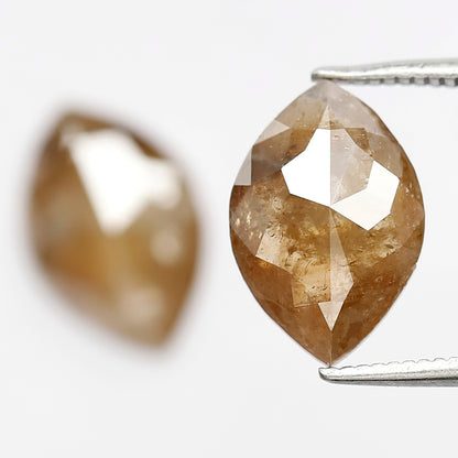 4 CT 12 MM Marquise Cut Salt and Pepper Loose Diamond Pair Brownish Made For Multiple Stone Ring