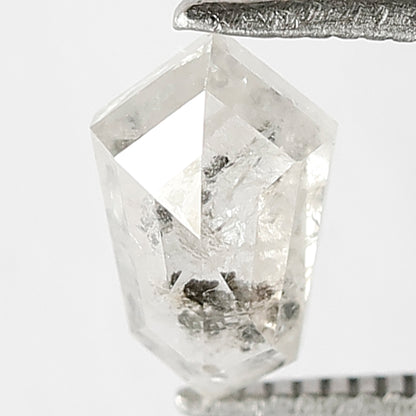 1.50 CT Fancy White Shining Faceted Modified Shape Natural Loose Salt and Pepper Conflict Free Diamond ideal for making Halo Engagement ring