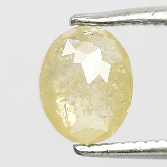 Natural 0.87 Ct Yellowish Oval Diamond | 6.60 mm Rustic Conflict Free Loose Ring Stone
