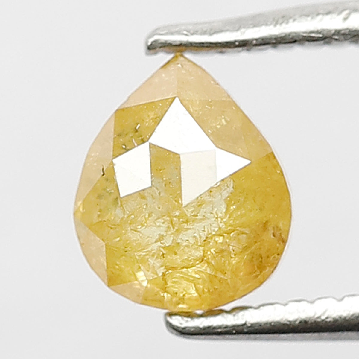 Pear Shape 0.68 Ct Natural Yellowish Rustic Diamond | 6 mm Loose Diamond for Ring