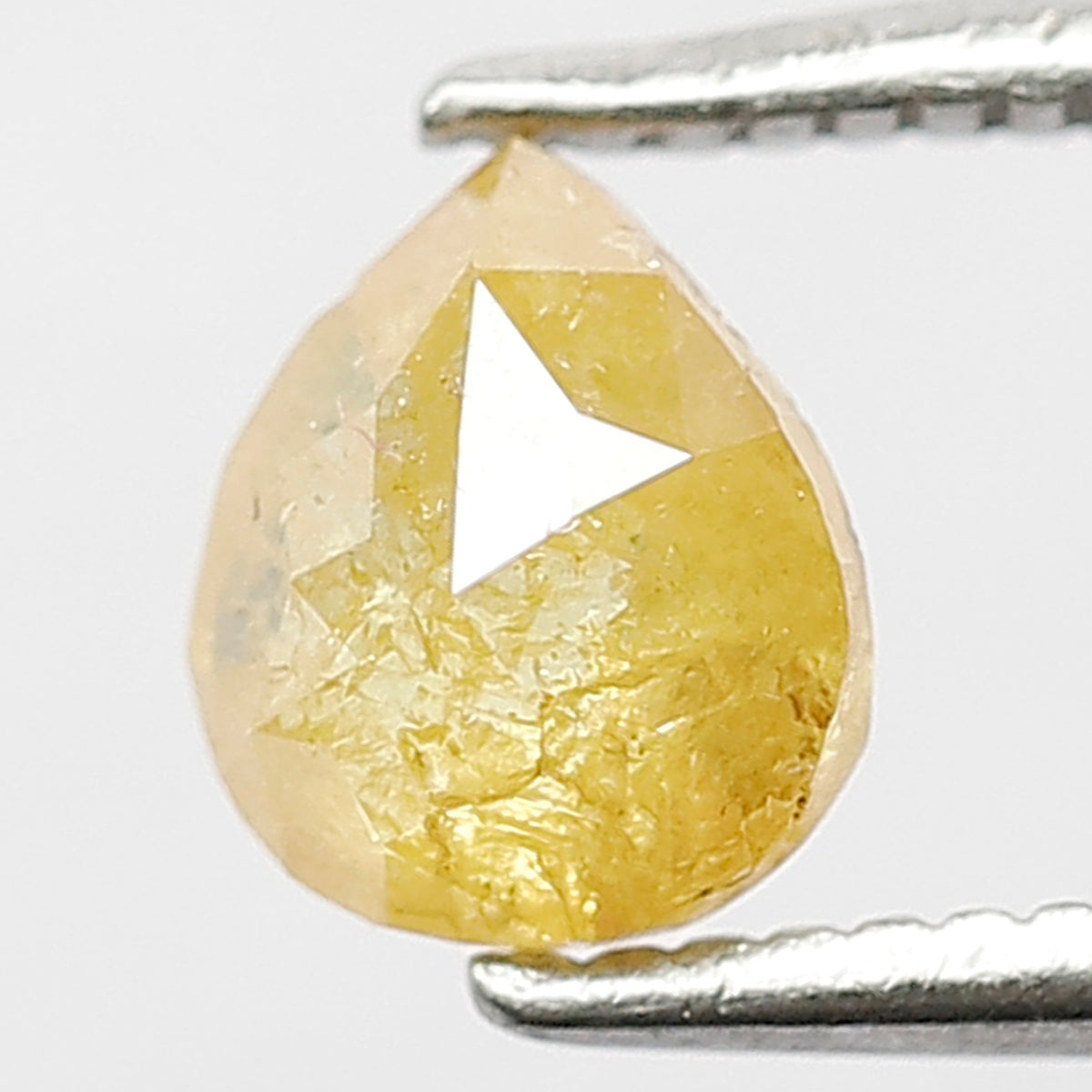 Pear Shape 0.68 Ct Natural Yellowish Rustic Diamond | 6 mm Loose Diamond for Ring