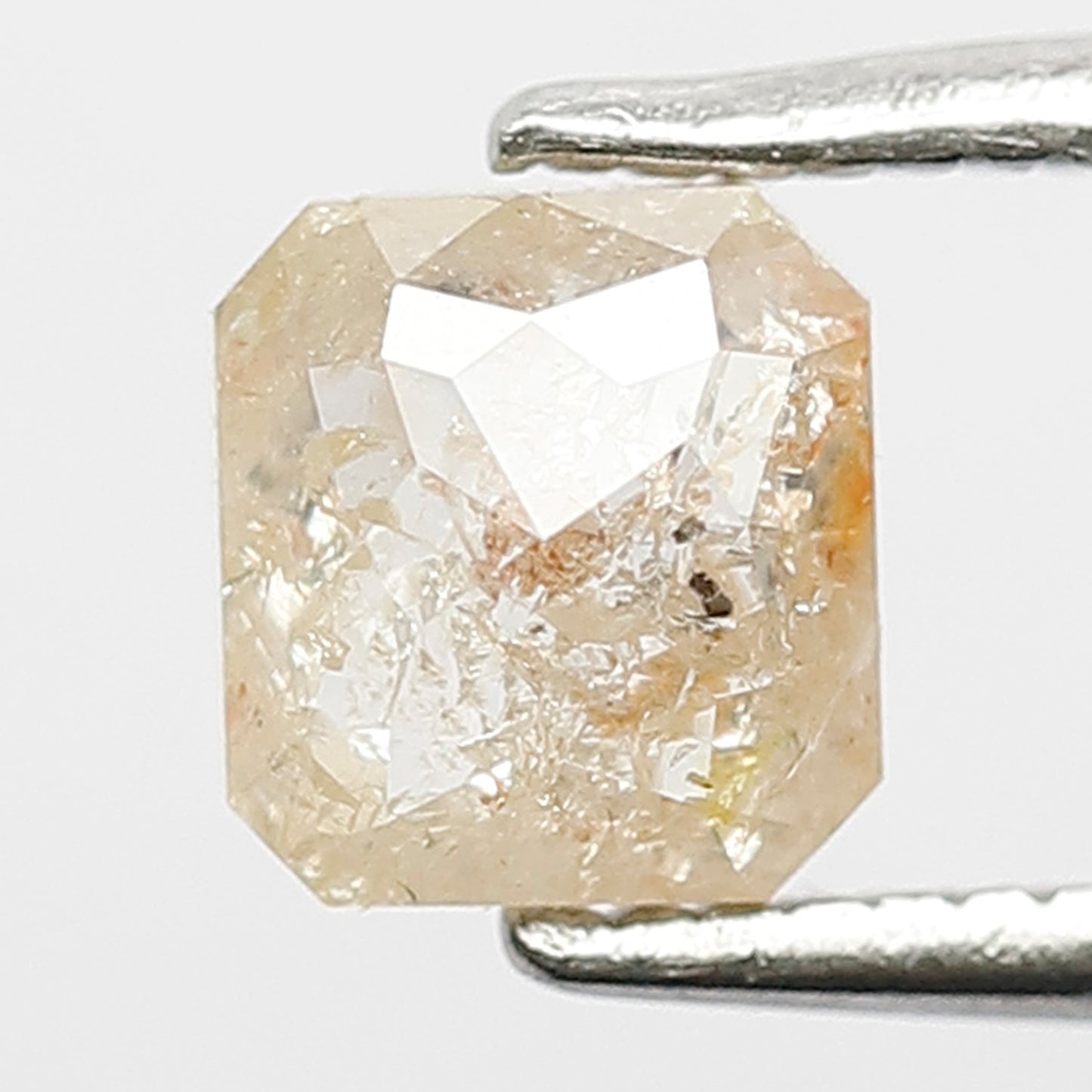 0.82 CT Asscher cut Rustic Diamond Natural Light Yellow 5.40 CT Loose Diamond