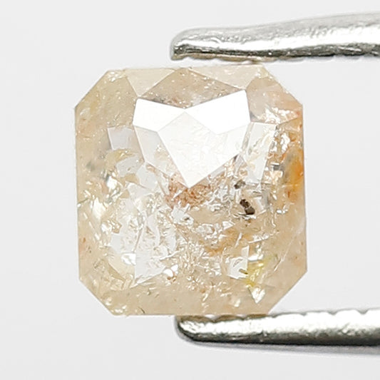 0.82 CT Asscher cut Rustic Diamond Natural Light Yellow 5.40 CT Loose Diamond