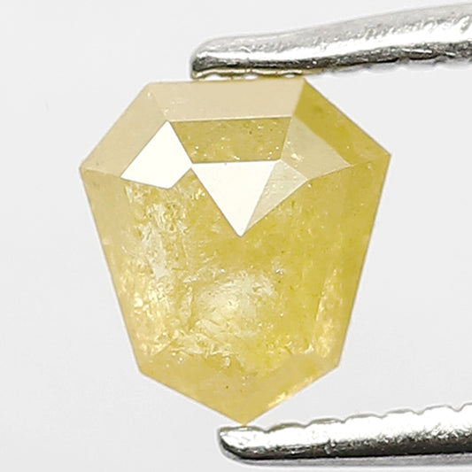 Natural 0.66 Ct Yellowish Geometric Diamond | 5 mm Rustic Loose Stone for Wedding Ring