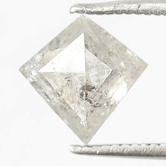 1.72 CT Fancy White color Natural Kite Shape Glister Diamond, 8 MM Salt and Pepper Earth Mine Diamond ideal for making Custom Design Ring