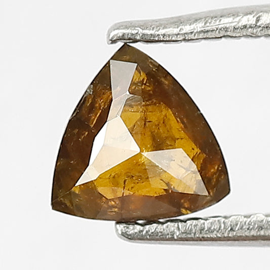 Triangle cut 0.52 CT Loose Rustic Diamond Natural Brownish Green Earth Mined Diamond For Jewelry
