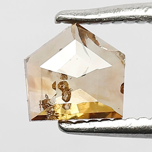 Natural 0.44 Ct Rustic Geometric Translucent Diamond | 5 mm Earth Mined Loose Stone for Custom Ring