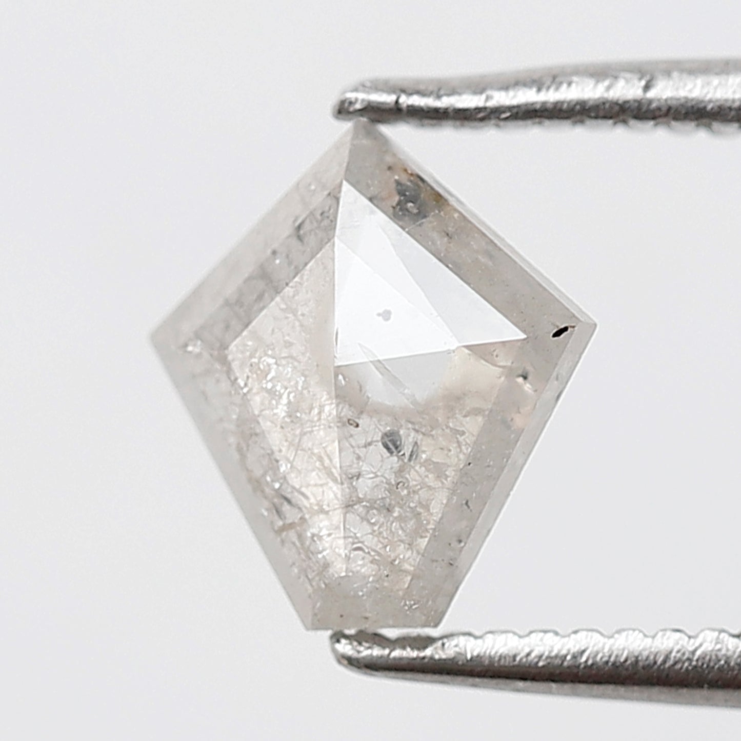 0.66 CT 7.60 MM Modified Kite Shape Salt and Pepper Diamond Translucent White Color Natural Loose Diamond