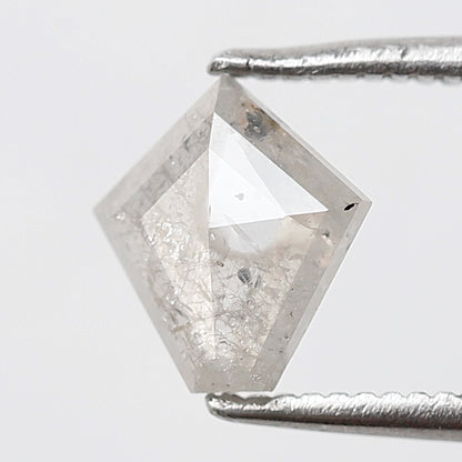 0.66 CT 7.60 MM Modified Kite Shape Salt and Pepper Diamond Translucent White Color Natural Loose Diamond