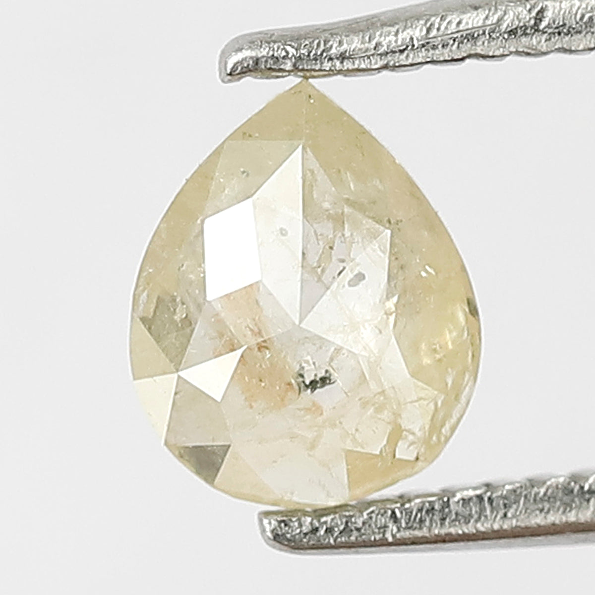 Pear Shape 0.53 Ct Natural Light Green Rustic Diamond | Loose Diamond for Jewelry