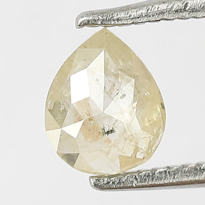 Pear Shape 0.53 Ct Natural Light Green Rustic Diamond | Loose Diamond for Jewelry