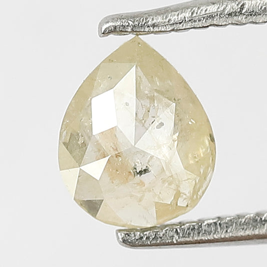 Pear Shape 0.53 Ct Natural Light Green Rustic Diamond | Loose Diamond for Jewelry