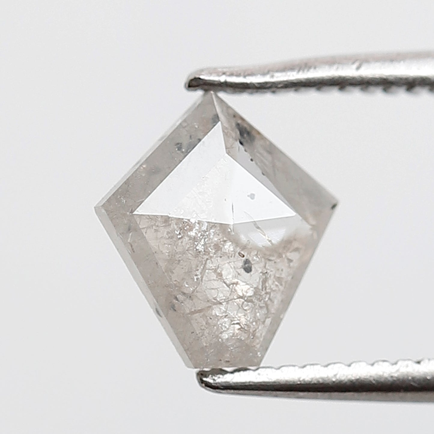 0.66 CT 7.60 MM Modified Kite Shape Salt and Pepper Diamond Translucent White Color Natural Loose Diamond