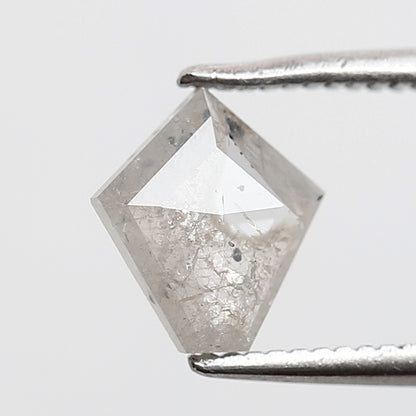 0.66 CT 7.60 MM Modified Kite Shape Salt and Pepper Diamond Translucent White Color Natural Loose Diamond