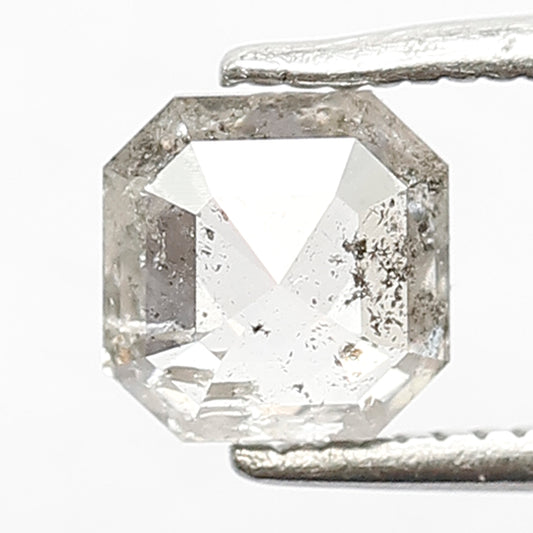 1 CT White Translucent Radiant Cut Loose Salt and Pepper Sparkling Faceted Conflict Free Diamond ideal for making Elegant Vintage Jewelry