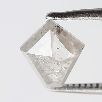 0.66 CT 7.60 MM Modified Kite Shape Salt and Pepper Diamond Translucent White Color Natural Loose Diamond