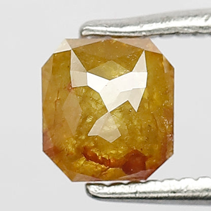 0.75 CT Asscher cut Rustic Diamond, Natural Brownish Red Loose Conflict Free Diamond