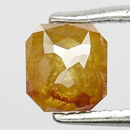 0.75 CT Asscher cut Rustic Diamond, Natural Brownish Red Loose Conflict Free Diamond