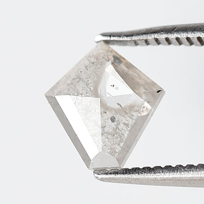 0.66 CT 7.60 MM Modified Kite Shape Salt and Pepper Diamond Translucent White Color Natural Loose Diamond