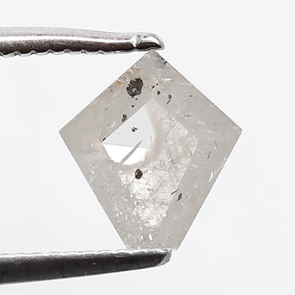 0.66 CT 7.60 MM Modified Kite Shape Salt and Pepper Diamond Translucent White Color Natural Loose Diamond