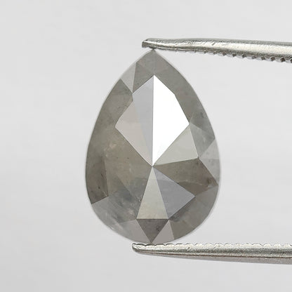 4.98 CT Pear Shape Salt and Pepper Diamond 12.80 MM black grey Color Loose Natural Diamond For Wedding Ring