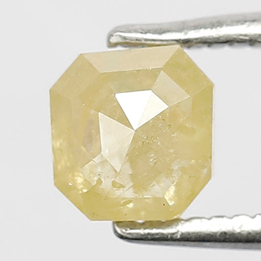 Radiant Cut 0.78 Ct Natural Yellowish Rustic Diamond | 5 mm Loose Diamond