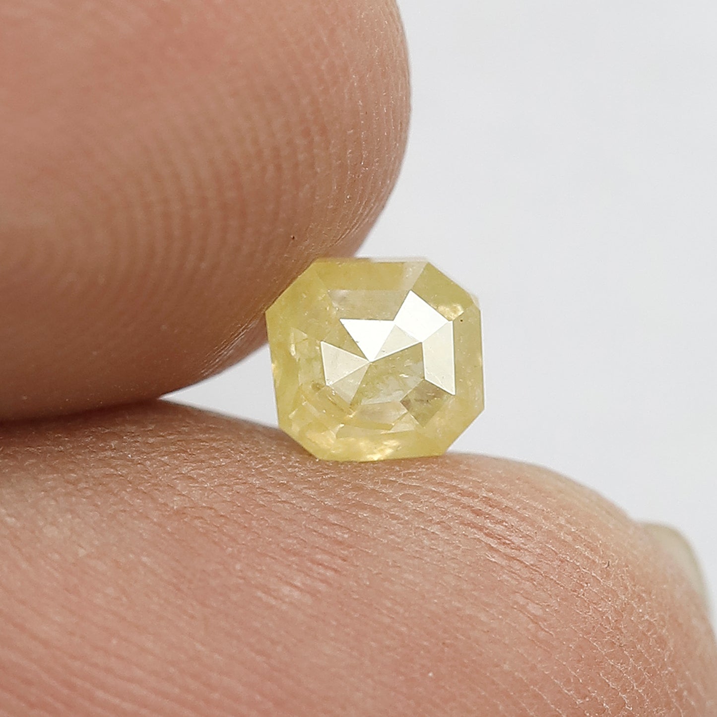 Radiant Cut 0.78 Ct Natural Yellowish Rustic Diamond | 5 mm Loose Diamond