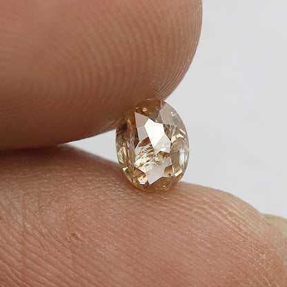 0.48 Ct Oval Natural Champagne Diamond | Earth Mined Loose Diamond for Wedding Jewelry