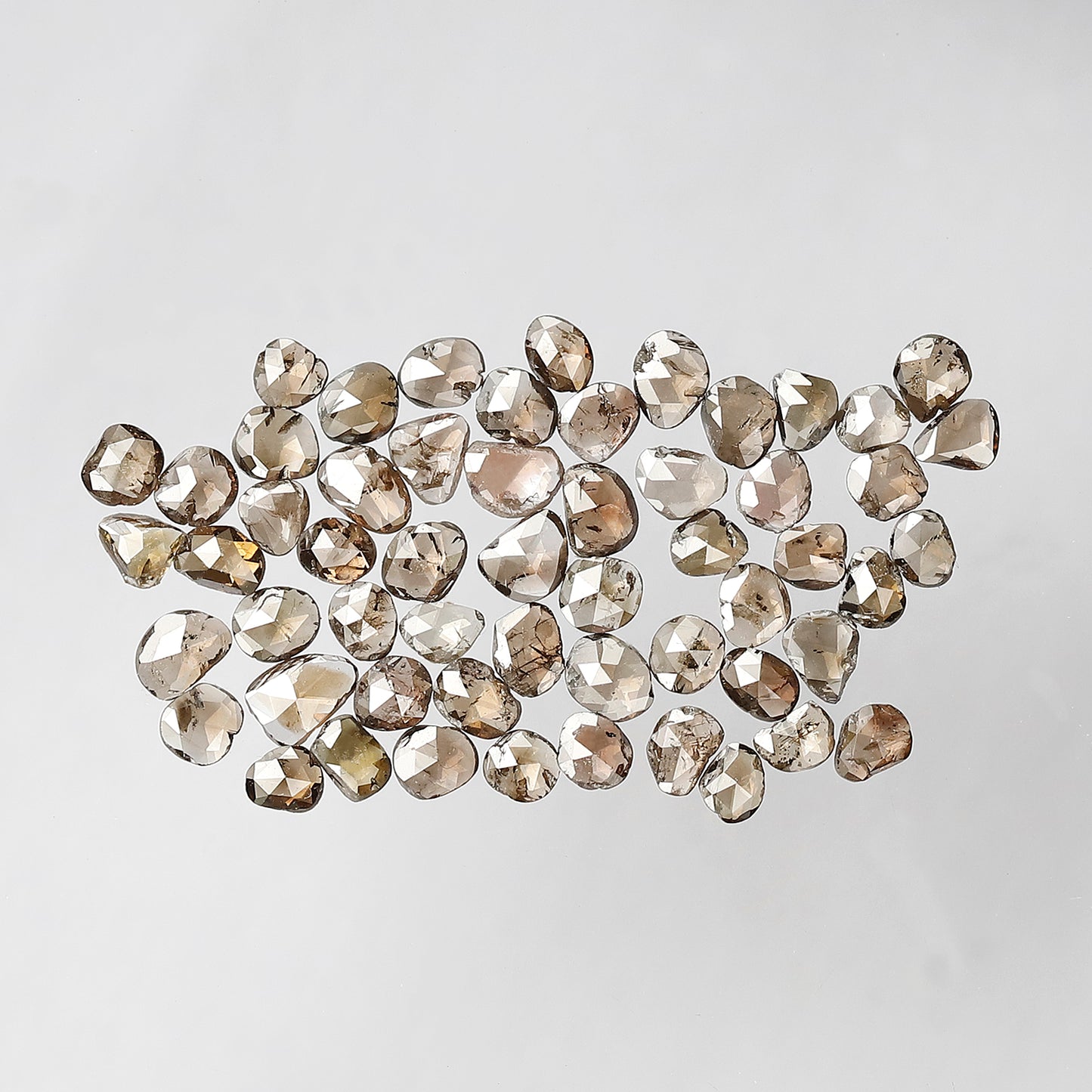 4.98 Ct English Polki Natural Diamond Lot | Champagne Color 56 Pcs Loose Diamonds