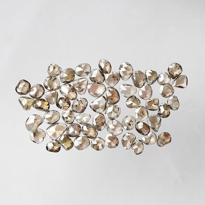 4.98 Ct English Polki Natural Diamond Lot | Champagne Color 56 Pcs Loose Diamonds