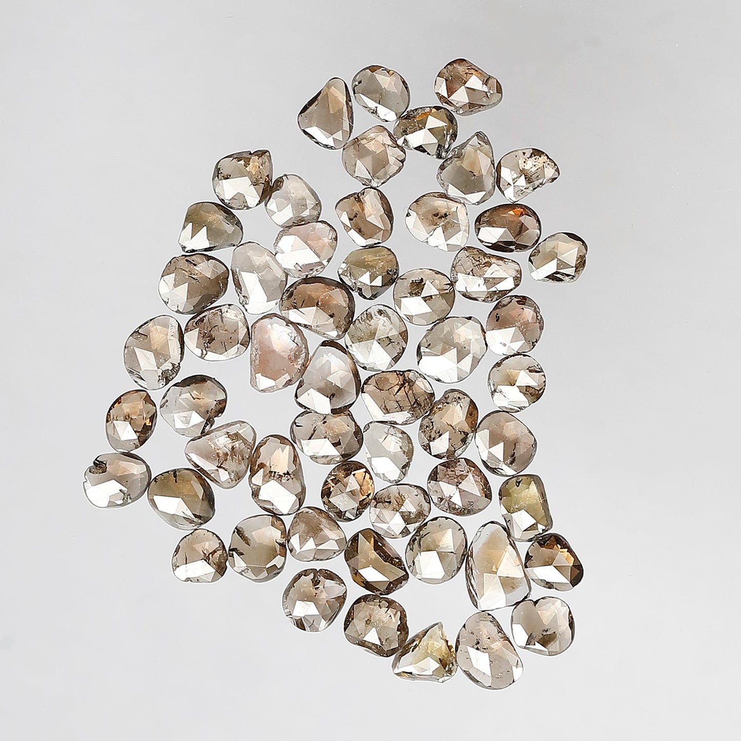 4.98 Ct English Polki Natural Diamond Lot | Champagne Color 56 Pcs Loose Diamonds