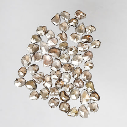 4.98 Ct English Polki Natural Diamond Lot | Champagne Color 56 Pcs Loose Diamonds
