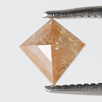 0.70 CT 6 MM Kite Shape Salt and Pepper Diamond Rustic Orange Color Natural Loose Diamond