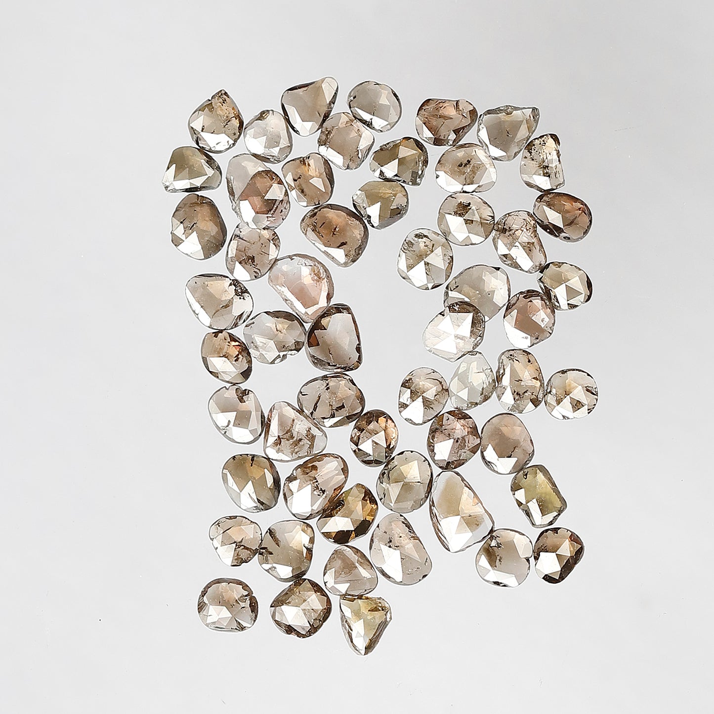 4.98 Ct English Polki Natural Diamond Lot | Champagne Color 56 Pcs Loose Diamonds