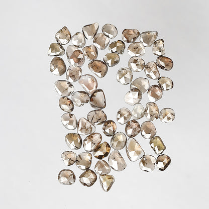 4.98 Ct English Polki Natural Diamond Lot | Champagne Color 56 Pcs Loose Diamonds