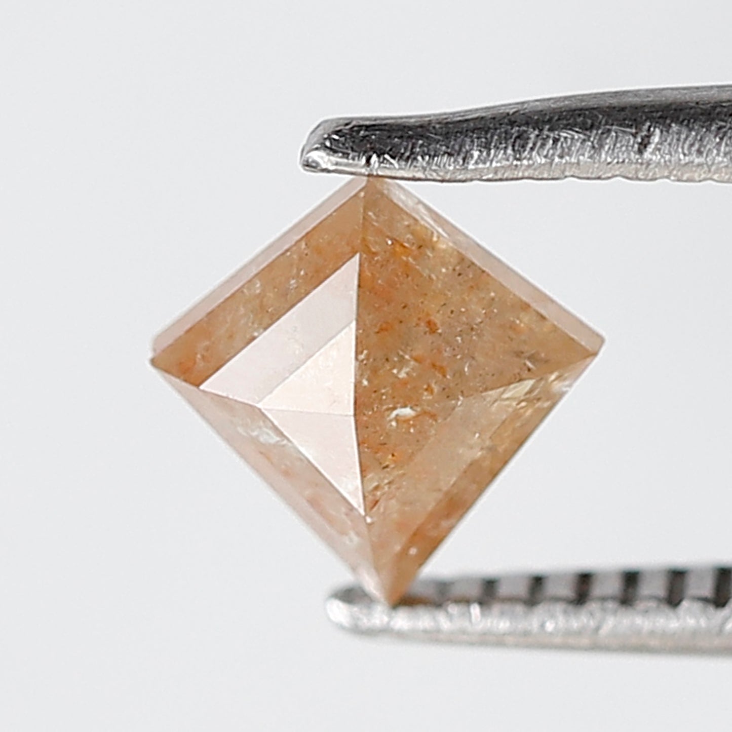 0.70 CT 6 MM Kite Shape Salt and Pepper Diamond Rustic Orange Color Natural Loose Diamond
