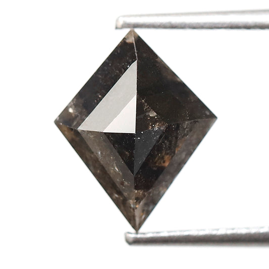 2.63 CT Kite Shape Gray Black Loose Diamond, Natural 11.10 mm Ethical Salt and Pepper Diamond For Wedding Band