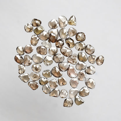 4.98 Ct English Polki Natural Diamond Lot | Champagne Color 56 Pcs Loose Diamonds
