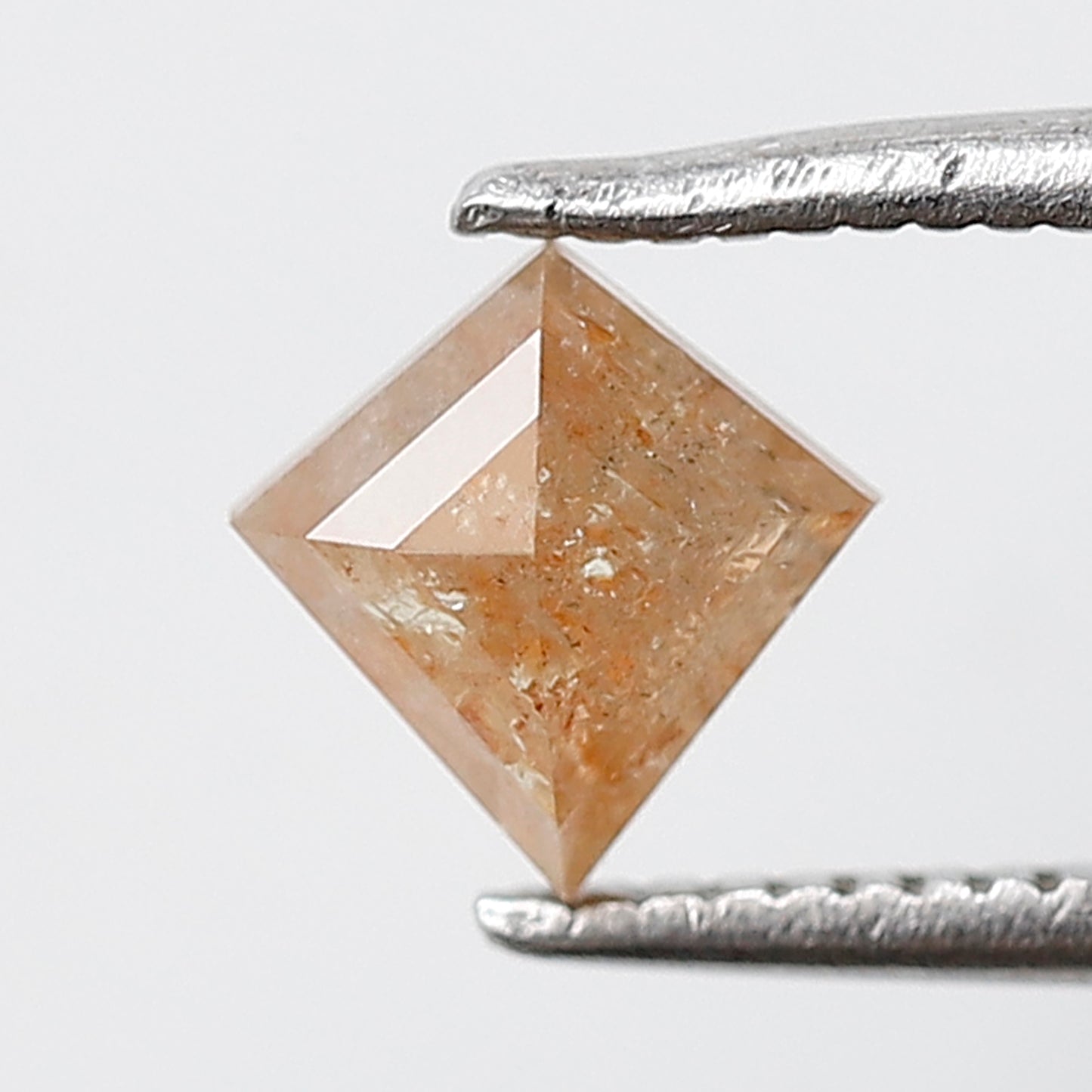 0.70 CT 6 MM Kite Shape Salt and Pepper Diamond Rustic Orange Color Natural Loose Diamond