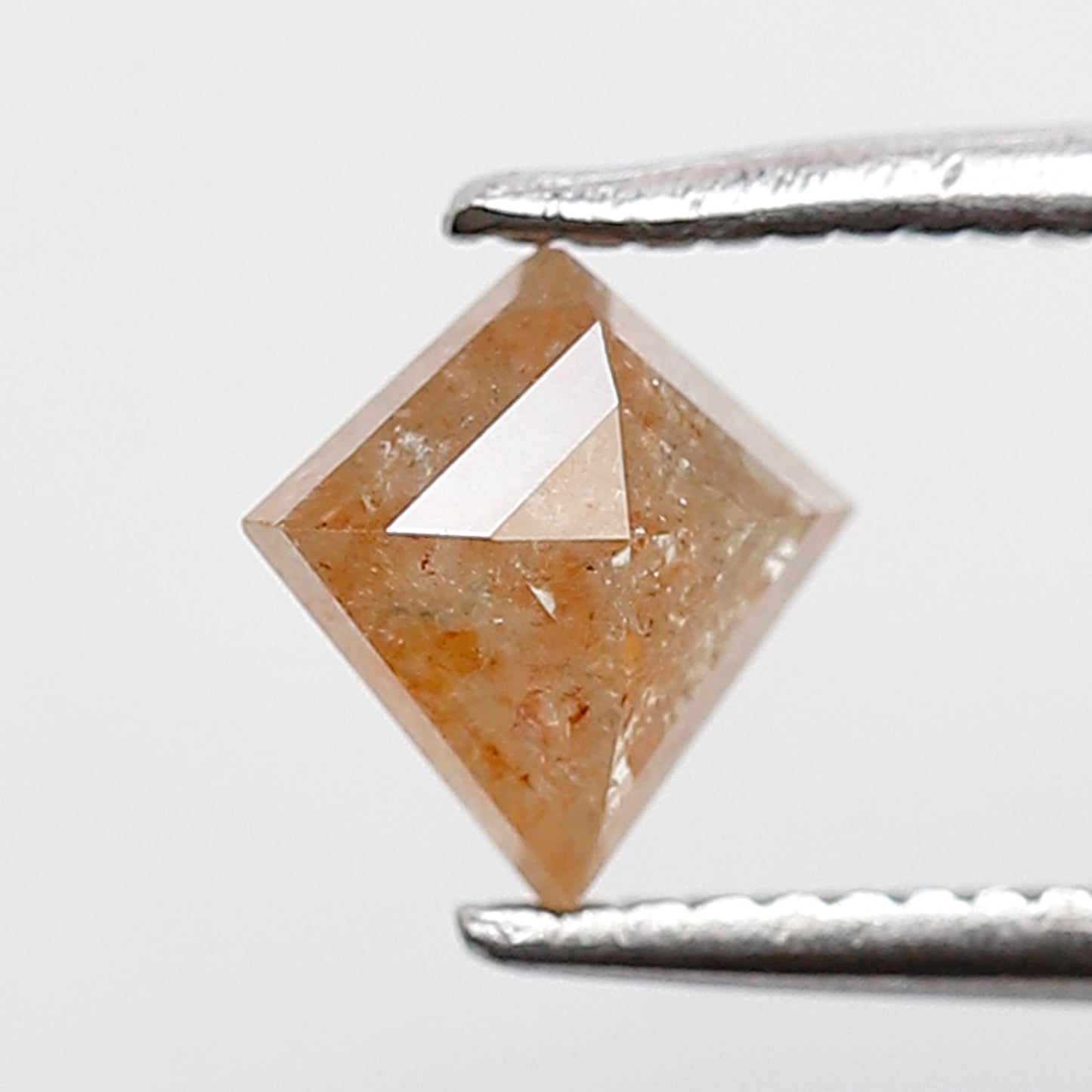 0.70 CT 6 MM Kite Shape Salt and Pepper Diamond Rustic Orange Color Natural Loose Diamond