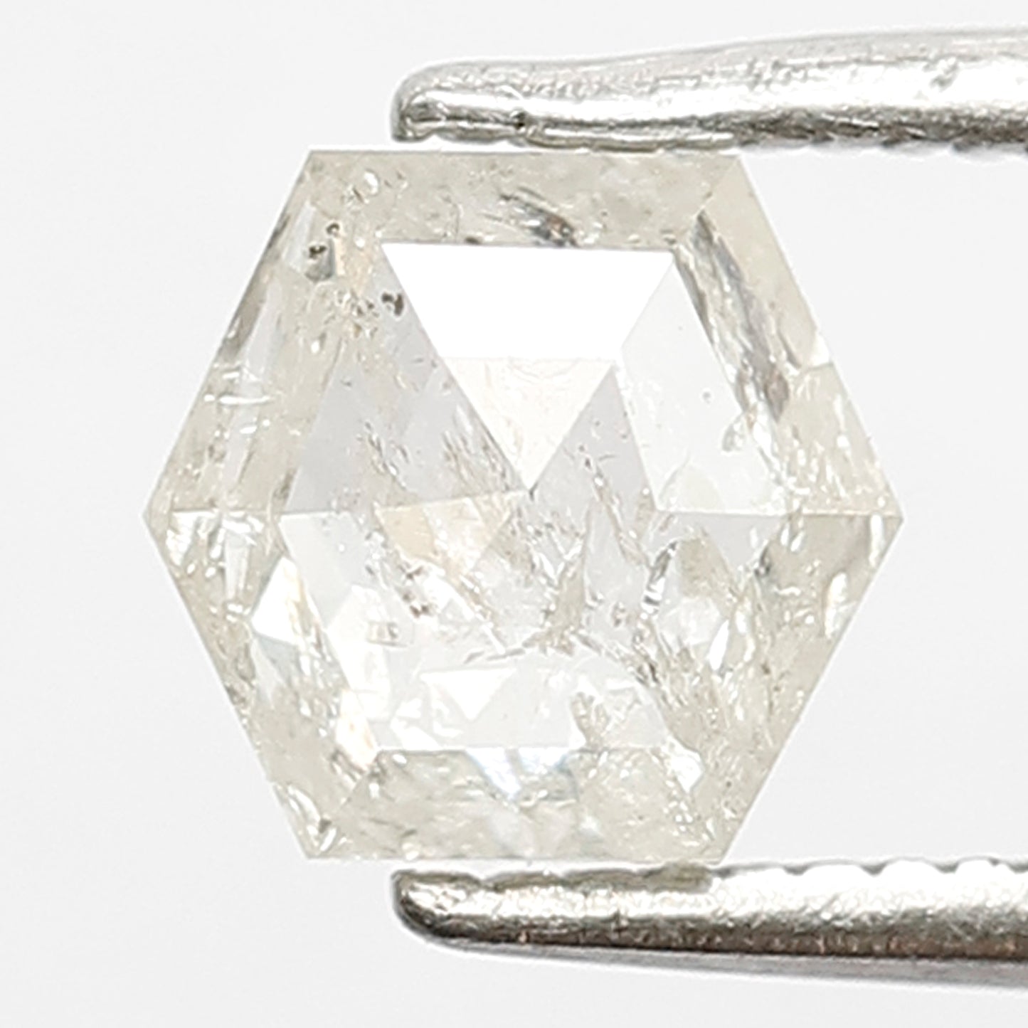 1.11 CT Beautiful Fancy White Step Cut Geometric Shape Gorgeous Loose Salt and Pepper Transparent Diamond ideal for making Vintage Jewelry